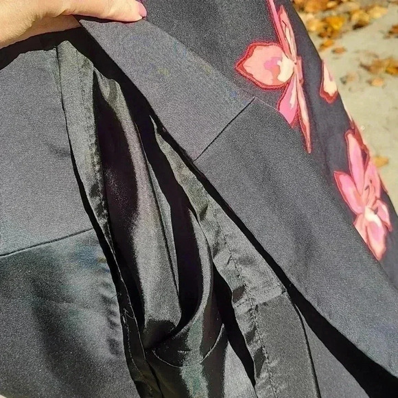 NWOT Kate Spade Black Tiger Lily Applique Fit & Flare Dress sz 4 - Picture 15 of 16